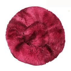 Cama de cachorro calmante para cães pequenos – Cama de cachorro pequena lavável com donut, cama de gato de pelúcia macia redonda anti-ansiedade, serve para toPets, diâmetro 16 cm