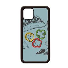 Chilli Circle Pepper Foods Capa para iPhone 12 Pro Max para Apple Mini Mobile Case Shell