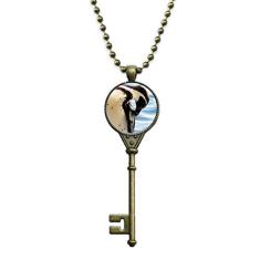 DIYthinker Colar com pingente de pinguim da Antártica do oceano, ciência da natureza com imagem da natureza e corrente enfeitada