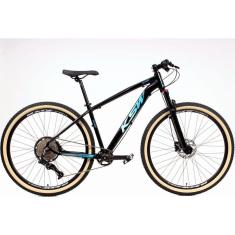  Bicicleta 29 Ksw Xlt 12v Freios Hidráulicos 1x12v Trava No Ombro Pneu Bege - Preto\Azul