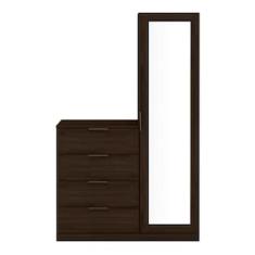 Cômoda Sapateira Bartira Versatti com 4 Gavetas, 1 Porta e Espelho