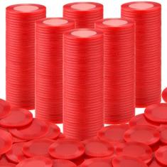 Coopay 1000 peças de plástico fichas de pôquer cartas de pôquer fichas de jogo de aprendizagem em massa marcadores de contagem de fichas de bingo para prática de matemática, fichas de jogo e