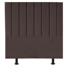 Cabeceira Estofada Cama Box Solteiro 100 Cm Marina Linho marrom