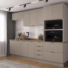 Cozinha Modulada 5 Peças com Tampo com Rodapé Ipanema CabeCasa MadeiraMadeira Fendi Trama