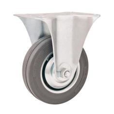 Rodizio fixo 4" leve 60kg núcleo chapa borracha cinza - Vonder