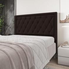 Cabeceira Centaurus 160 / Suede Marrom  - ARADECOR, Marrom, QUEEN