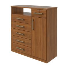 Cômoda Da Vinci 1 Porta e 6 Gavetas Rovere Naturale Lopas