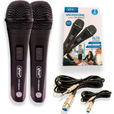 Microfone Com Fio Duplo Profissional KP-M0015 - KNUP