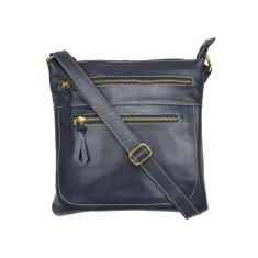 Bolsa Feminina Couro Legítimo Transversal Média Alça Comprida Ajuste Tamanho Madamix