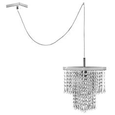 Lustre Pendente Cristal Acrilico Marrycrilic Com Deslocador