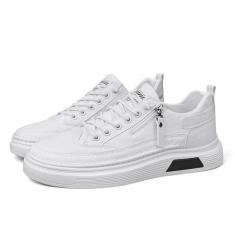 Legou Sapatos casuais masculinos de cano baixo com cadarço, Branco, 38