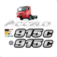Kit Emblema Mercedes Benz 915 C Accelo Logo Adesivo Resinado - SPORTIN