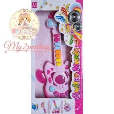 Guitarra Eletrônica Infantil Menina Musical Com Teclas e muito diverti