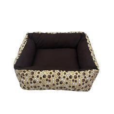 Cama para Cães e Gatos CamaPet Patinha Marrom Tamanho M