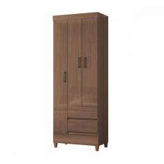 Guarda Roupa Solteiro Com Pés 3 Portas 2 Gavetas Jequitiba