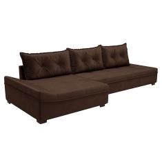 Sofá de Canto Guarapari Veludo Café