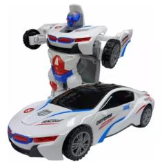 Carrinho Transformers Vira Robô Brinquedo Musical Som E Luz - Riberken
