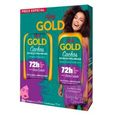 Kit Shampoo 285ml + Condicionador 175ml Niely Gold Cachos Definição Prolongada