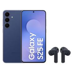 Smartphone Samsung Galaxy S25 FE 256GB 5G 8GB RAM  - Azul + Fone de Ou