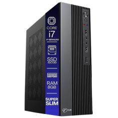 Computador TOB Slim Compacto 4ª Geração Intel Core i7 SSD 480GB Memória 8GB Windows 10 Trial Desktop PC CPU