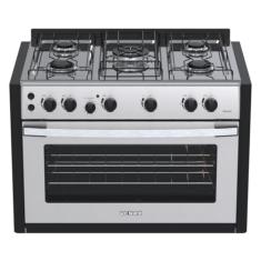 Fogão de Embutir 5 Bocas Venax Gaudi Platinum GII Inox Gás GLP 127 V