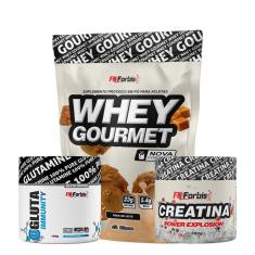 Kit Whey Protein Gourmet Refil + Creatina 300g + Gluta Immunity 150g - FN Forbis-Unissex