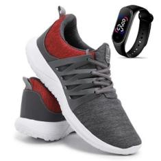 Tênis Leve Confortável Simon Vergan + Relógio-Masculino