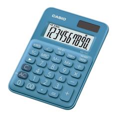Calculadora Mini De Mesa 10 Dígitos, Com Cálculo De Hora, Ms-7uc-bu-n Azul