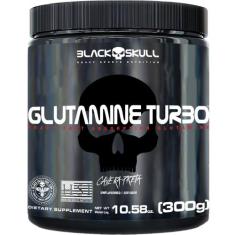 Glutamine Turbo Caveira Preta - Glutamina - 300G - Black Skull