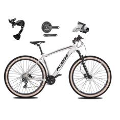 Bicicleta Aro 29 Ksw Xlt 27v K7 Câmbio Shimano Alívio Freios Hidráulicos Suspensão Trava Pneus Bege-Unissex