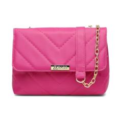 Bolsa Feminina Crossbody Matelassê Alça Corrente Transversal Rosa