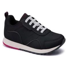 Tênis Infantil Menina Klin Walk 178 Preto/Pink Purpura-Feminino