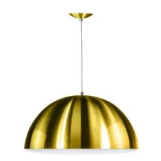 Lustre Pendente Meia Lua 40cm Alumínio Dourado Magnifico!! - MARRYLUZ