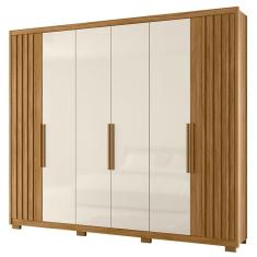 Guarda Roupa Casal Araguaia 6 Portas Freijó Off White - Moval