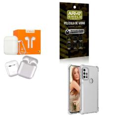 Kit Fone Sem Fio + Capinha Motorola G30 + Película 3D