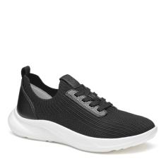 Johnston & Murphy Tênis feminino com cadarço Escape Knit – Tênis feminino sem cadarço, tênis de caminhada atlética para mulheres, Preto, 35