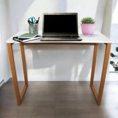 Mesa Escrivaninha Para Quarto Estudo Escritorio - Beto Móveis, Branco 