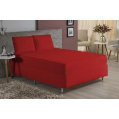 Jogo de Lençol Queen 3 Peças Luva de Box 55cm Altura Malha Algodão - D