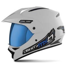 Capacete Fechado Pro Tork Liberty Mx Pro Vision Vis. Iridium, BRANCO, 
