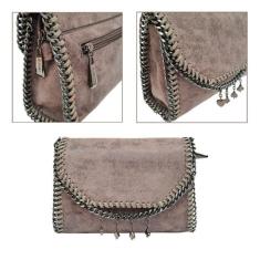 Bolsa feminina transversal alça de corrente - golden fênix, Cinza, P