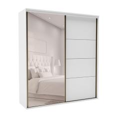 Guarda-Roupa Casal com Espelho Eleganza 2 PT 6 GV Branco