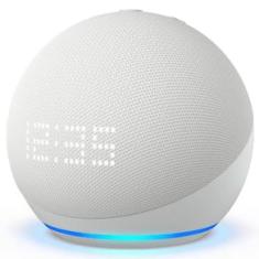 Smart Speaker Amazon Echo Dot 5ª Geração com Alexa e Relógio - Branca