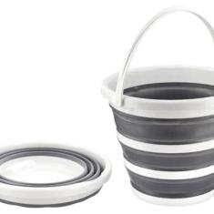 Balde Retratil 10l Branco C/ Cinza Nobre