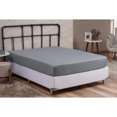 Lençol Cama Box Queen Size Liso com Elástico 01 Peça Barato Revenda - 