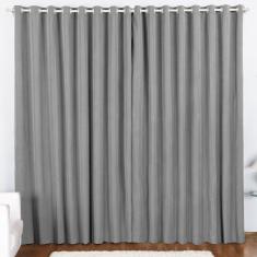 Cortina 2 Mts Sala Quarto Oxford Para Trilho Suisso Baratissima Cinza