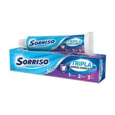 Creme Dental Sorriso Tripla Limpeza Completa 70g Embalagem com 12 Unid