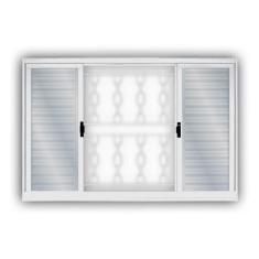 Janela de Aço Veneziana de Correr 120x200cm 6 Folhas Minas Sul MGM