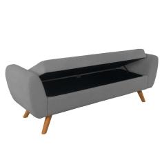 Recamier Bau Italia 1,60m Suede Cinza - Inova Decor