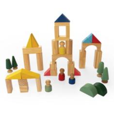 Kits e Gifts Brinquedos Cidadela para Montar em Madeira - LM93 - Lume