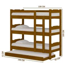 Treliche com Auxiliar em Madeira Macica Imbuia